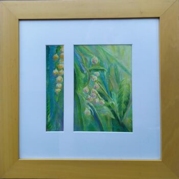 Painting titled "Eucalyptus" by Georges Szmalc, Original Artwork, Pastel Mounted on Other rigid panel