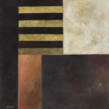 Painting titled "Composition abstrai…" by Georges Troubat, Original Artwork, Oil