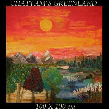 Painting titled "CHATTAM'S GREENLAND" by Georges Ah Pierru, Original Artwork