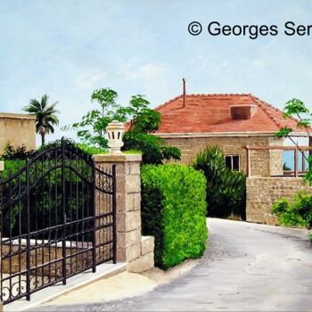 Painting titled "L 87 - Bab el Mina…" by Georges Serhal, Original Artwork, Acrylic