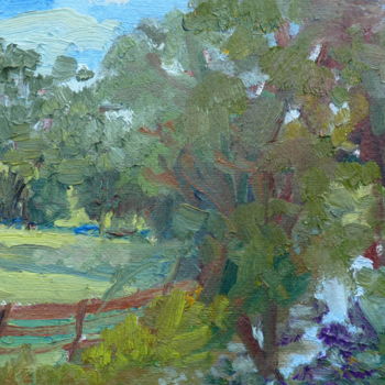 Painting titled "Bentley Mill, River" by Georgina Rey, Original Artwork