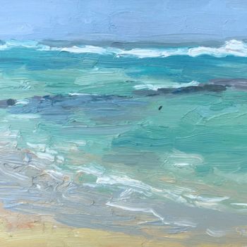 Schilderij getiteld "Sea Study, High Tid…" door Georgina Rey, Origineel Kunstwerk, Olie