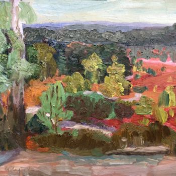 Schilderij getiteld "Path and Heather" door Georgina Rey, Origineel Kunstwerk