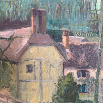 Painting titled "Old Mill" by Georgina Rey, Original Artwork, Oil