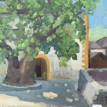 Painting titled "The Old Lime Tree,…" by Georgina Rey, Original Artwork, Oil