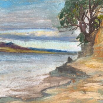 Malerei mit dem Titel "Orange Rocks, Murra…" von Georgina Rey, Original-Kunstwerk, Pastell