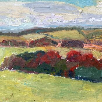 Painting titled "Buster Hill, Autumn" by Georgina Rey, Original Artwork, Oil
