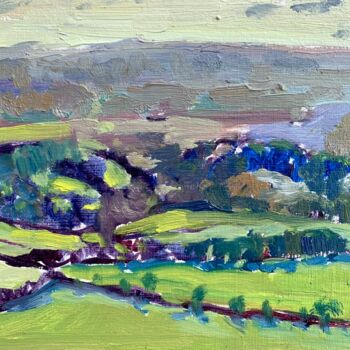 Painting titled "High on on Box Hill…" by Georgina Rey, Original Artwork, Oil