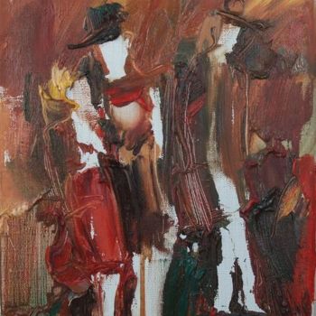 Painting titled "Отношения2/Relation…" by Anastasiya Georgievskaya, Original Artwork, Oil