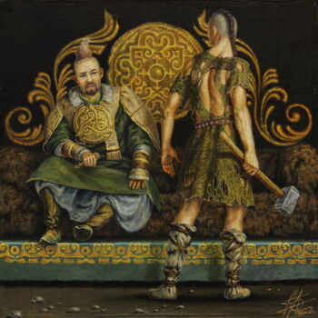 Pittura intitolato "Khan Sary-kaan (Alt…" da Georgii Ineshin (Georgy Ineshin Gotcha), Opera d'arte originale, Olio Montato s…