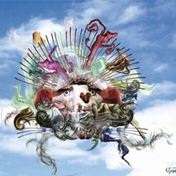 Digitale Kunst mit dem Titel "bone fly" von Gepeng, Original-Kunstwerk