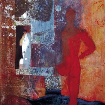 Malarstwo zatytułowany „Homme rouge Femme b…” autorstwa Geral, Oryginalna praca