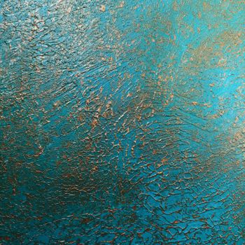 Pintura titulada "Golden blue" por Llum, Obra de arte original, Acrílico
