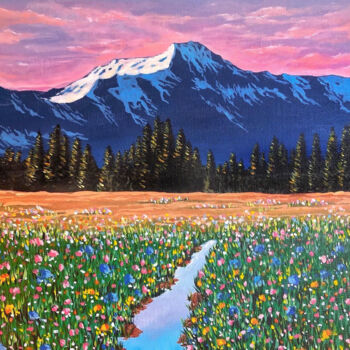Pintura titulada "Mountains" por Llum, Obra de arte original, Acrílico