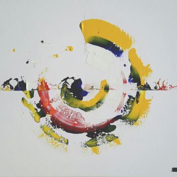 Painting titled "Rond" by Gérald  Ferrand, Original Artwork, Acrylic