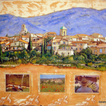 Schilderij getiteld "Lourmarin II" door Gérald Guillotte, Origineel Kunstwerk