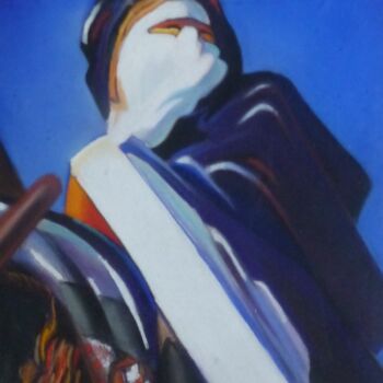 Peinture intitulée "TOUAREG" par Gérald Sorel, Œuvre d'art originale, Pastel Monté sur Carton