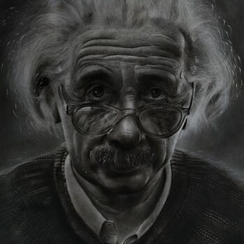 제목이 "Portrait of Albert…"인 그림 Gerald Udoinyang로, 원작, 숯