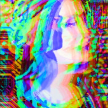 Цифровое искусство под названием "Woman look" - Geraldine Ragon, Подлинное произведение искусства, Цифровая живопись
