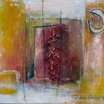 Pintura intitulada "à la porte de tes p…" por Géraldine Entiope, Obras de arte originais