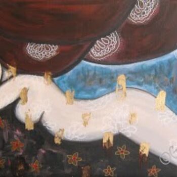 Schilderij getiteld "Lady Dream" door Géraldine Hary, Origineel Kunstwerk