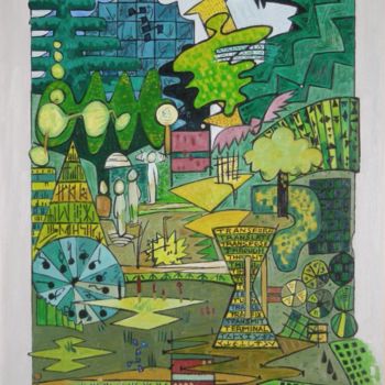 Painting titled "Compton Acres" by Gerald Shepherd F.F.P.S., Original Artwork, Oil