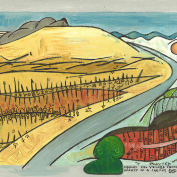 Картина под названием "Sidbury Hill Viewed…" - Gerald Shepherd F.F.P.S., Подлинное произведение искусства, Масло