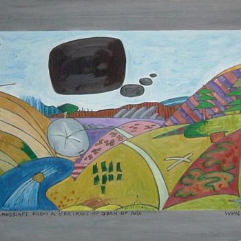 Pintura titulada "Landscape From A Po…" por Gerald Shepherd F.F.P.S., Obra de arte original, Oleo