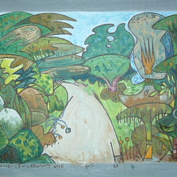 Malerei mit dem Titel "30-06-97 Variant One" von Gerald Shepherd F.F.P.S., Original-Kunstwerk, Öl