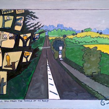 Pintura intitulada "Windmill Hill From…" por Gerald Shepherd F.F.P.S., Obras de arte originais, Óleo