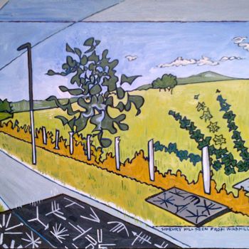 绘画 标题为“Sidbury Hill Seen F…” 由Gerald Shepherd F.F.P.S., 原创艺术品, 油