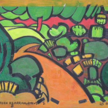 Malerei mit dem Titel "Garden Rearrangemen…" von Gerald Shepherd F.F.P.S., Original-Kunstwerk, Öl