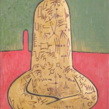 Картина под названием "Seated Woman 1" - Gerald Shepherd F.F.P.S., Подлинное произведение искусства, Масло