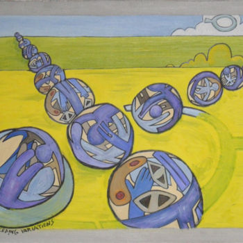 「Receding Variations」というタイトルの絵画 Gerald Shepherd F.F.P.S.によって, オリジナルのアートワーク, オイル