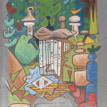 Peinture intitulée "Caged Light (The Wa…" par Gerald Shepherd F.F.P.S., Œuvre d'art originale, Huile