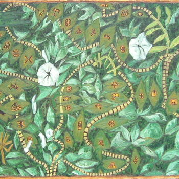 Peinture intitulée "Bindweed" par Gerald Shepherd F.F.P.S., Œuvre d'art originale, Huile