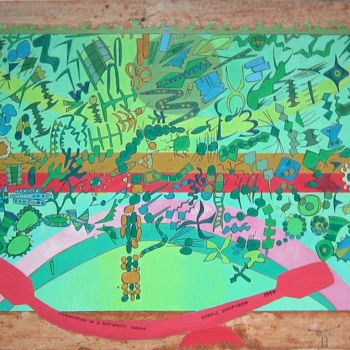 Malerei mit dem Titel "Improvisation On A…" von Gerald Shepherd F.F.P.S., Original-Kunstwerk, Öl