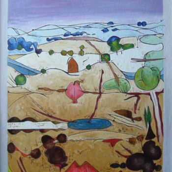 Malerei mit dem Titel "The Landscape That…" von Gerald Shepherd F.F.P.S., Original-Kunstwerk, Öl