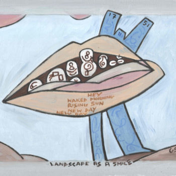Картина под названием "Landscape As A Smile" - Gerald Shepherd F.F.P.S., Подлинное произведение искусства, Масло