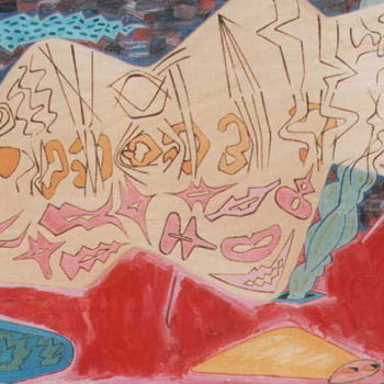 Pittura intitolato "Burning House - Bli…" da Gerald Shepherd F.F.P.S., Opera d'arte originale, Olio