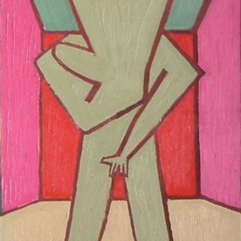 Painting titled "Real Self Portrait" by Gerald Shepherd F.F.P.S., Original Artwork, Oil