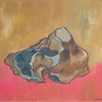 Painting titled "Stone Study 3" by Gerald Shepherd F.F.P.S., Original Artwork, Oil
