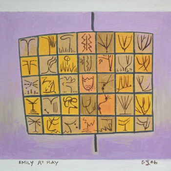 Malerei mit dem Titel "Emily At Play Two" von Gerald Shepherd F.F.P.S., Original-Kunstwerk, Öl