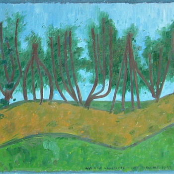 Pintura intitulada "Invented Landscape…" por Gerald Shepherd F.F.P.S., Obras de arte originais, Óleo