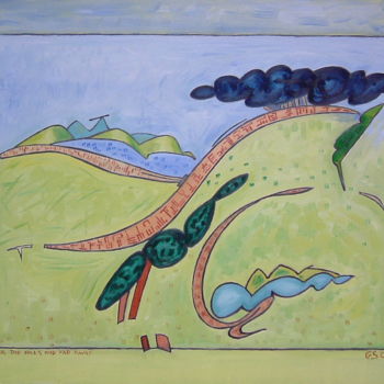 「Over The Hills And…」というタイトルの絵画 Gerald Shepherd F.F.P.S.によって, オリジナルのアートワーク, オイル