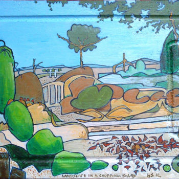 Картина под названием "Landscape On A Chop…" - Gerald Shepherd F.F.P.S., Подлинное произведение искусства, Масло