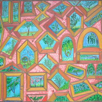 Peinture intitulée "Windows 2" par Gerald Shepherd F.F.P.S., Œuvre d'art originale, Huile