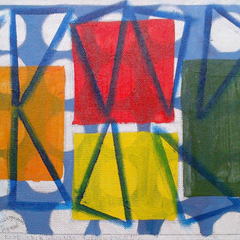Painting titled "Four Backgrounds Su…" by Gerald Shepherd F.F.P.S., Original Artwork, Acrylic