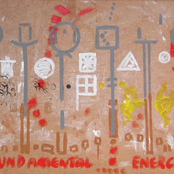 Schilderij getiteld "Fundamental Energy" door Gerald Shepherd F.F.P.S., Origineel Kunstwerk, Acryl