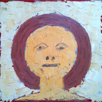 Malerei mit dem Titel "Girl's Head" von Gerald Shepherd F.F.P.S., Original-Kunstwerk, Öl